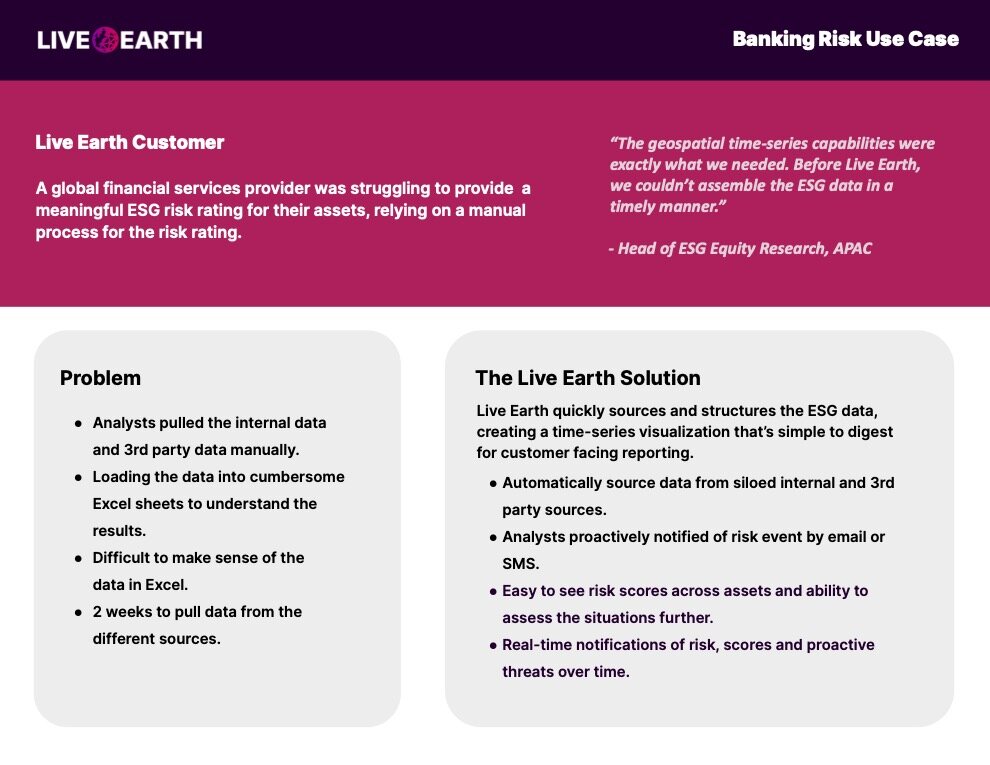 banking risk use case form